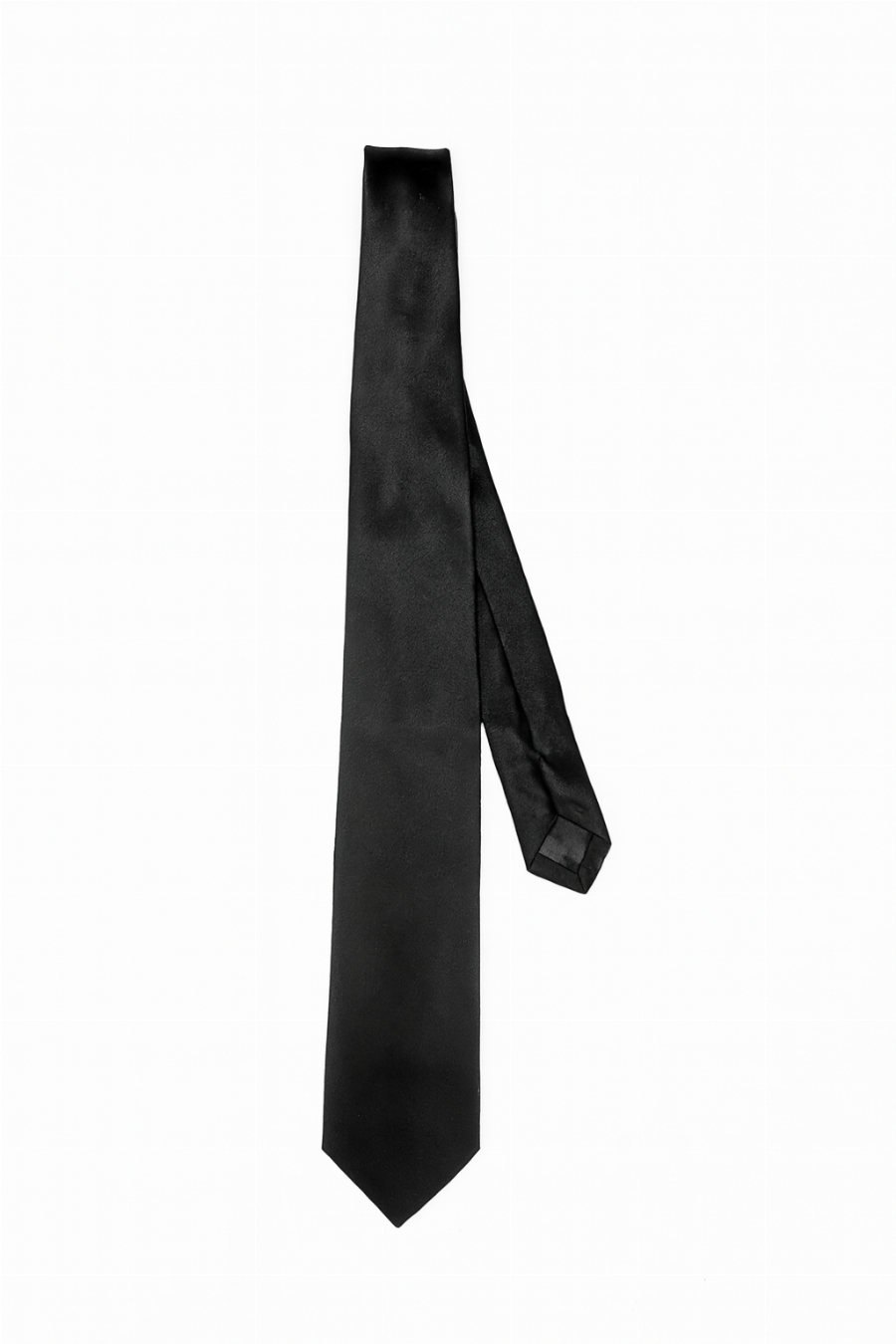 Tie 100% Silk Navy Plain Self Tip