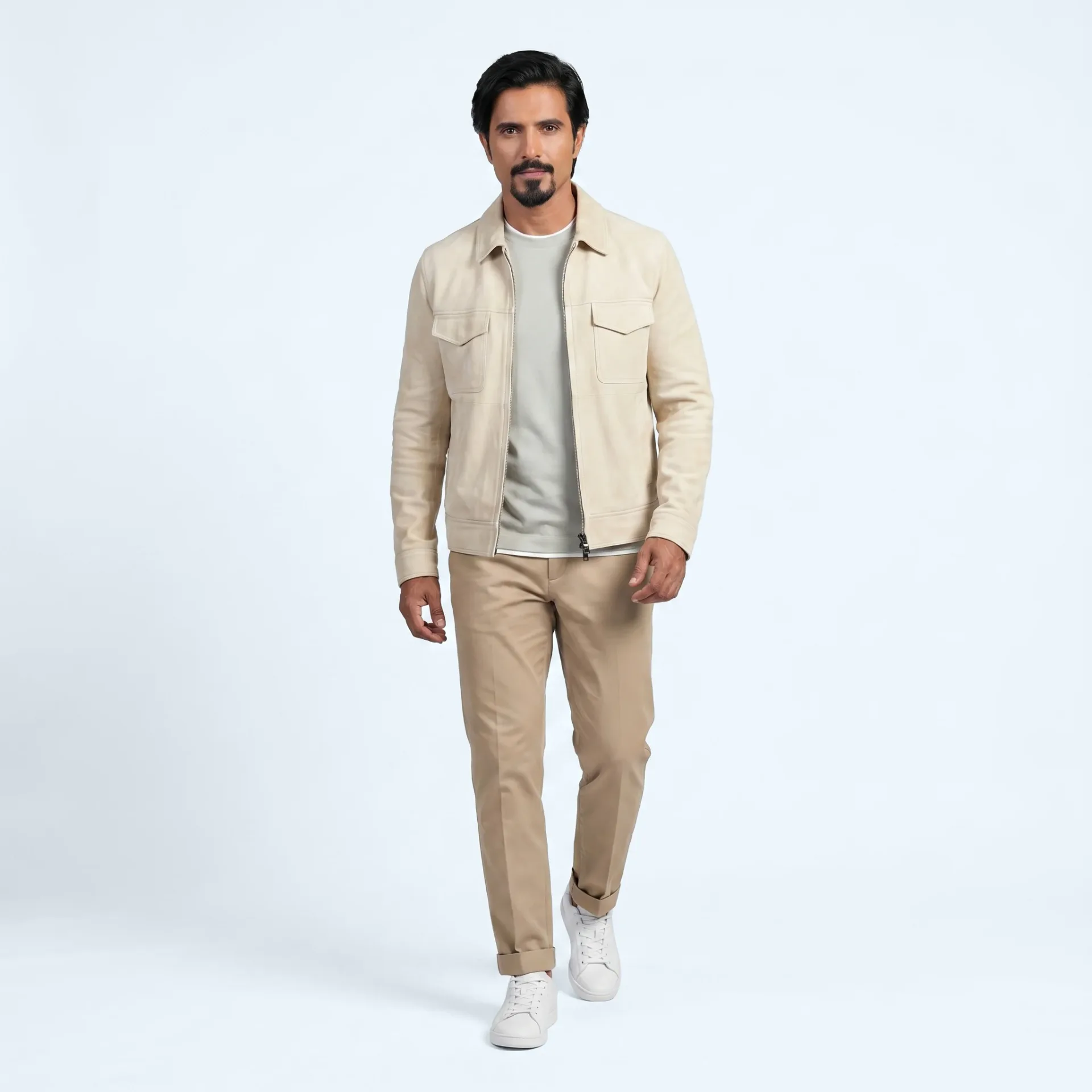 Jacket Nesso suede unlined Ivory
