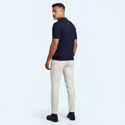 Polo Sacile navy 100% silk  - 8721399460580 2