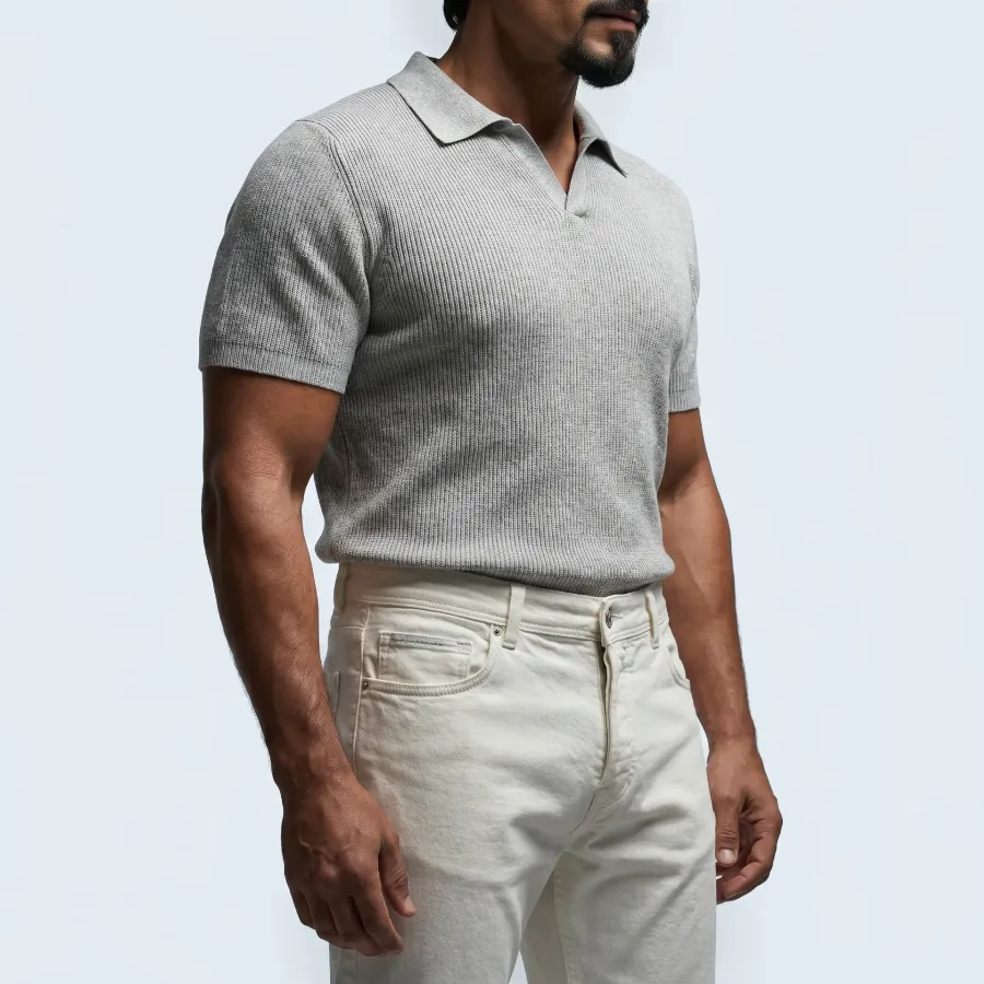 Polo Belluno grey linen/sr cotton  - 8721399460207 1