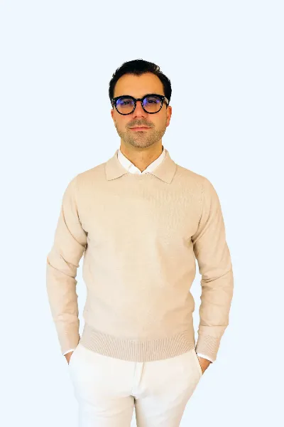 Polo Longsleeve beige Verona cashmere  - IMG 9809