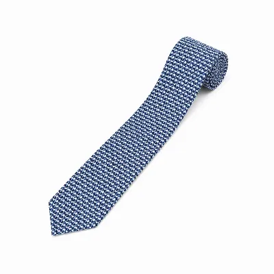 Tie 100% Silk Panama Navy & Blue Scooter 7 Folds untipp  - 8721399462973
