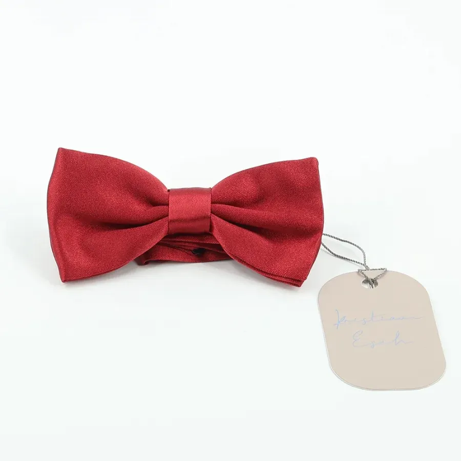 Bowtie100% Silk Red Plain  - 8721399463284 1