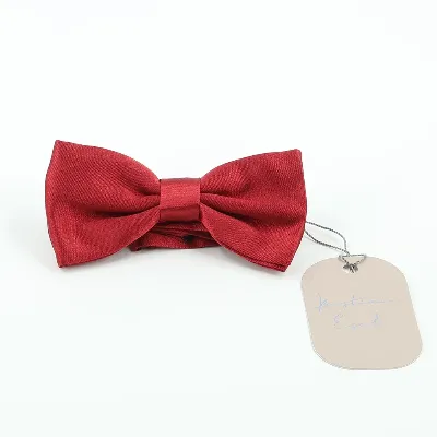 Bowtie100% Silk Red Plain  - 8721399463284 1