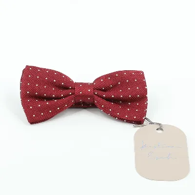 Bowtie 100% Silk Red & White Dots  - 8721399463291 1