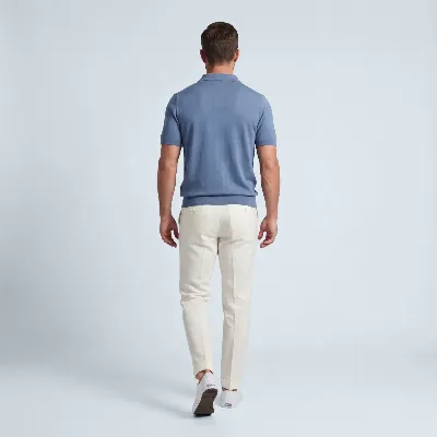 Polo Sacile azzurro 100% silk - 8721399460467 3