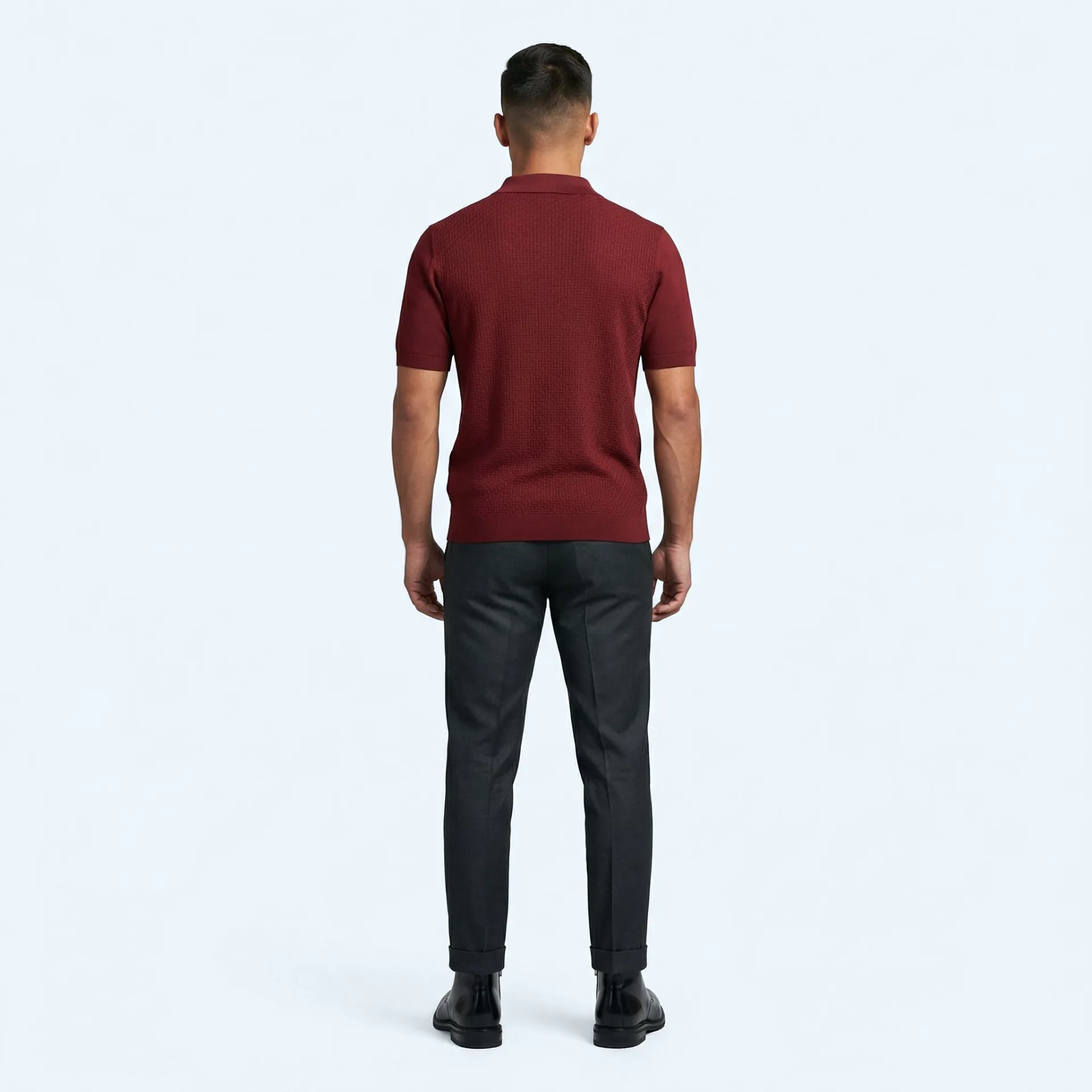 Silk Half-Zip Polo