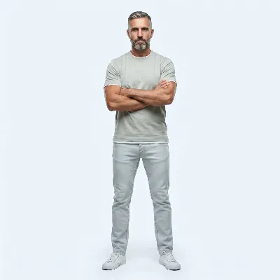 Jersey round neck Dozza ivory pima cotton - 8721399461501 2