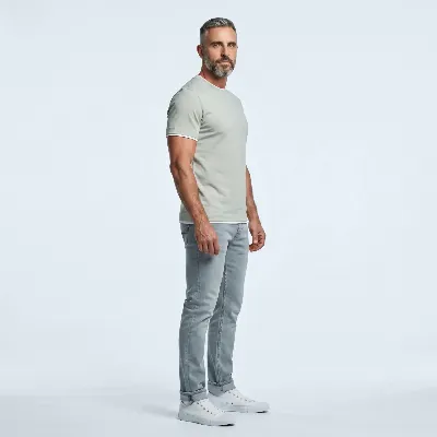Jersey round neck Dozza ivory pima cotton - 8721399461501 1