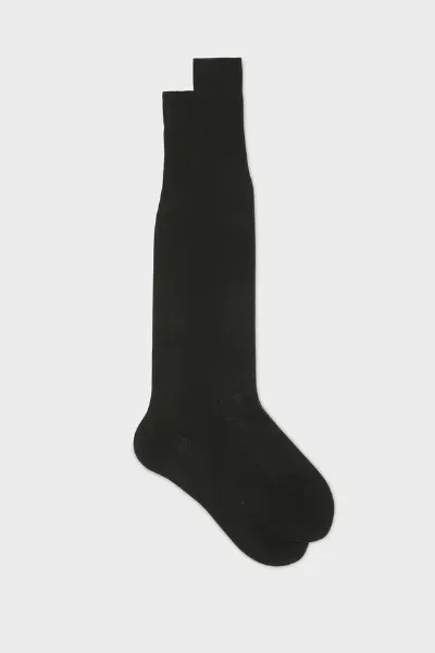 Men's socks 100% cotton dk brown - BRESCIANIEssentialsLorenzoDARKBROWN.1 600x