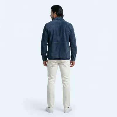 Jacket Arco suede unlined Royal Blue - 8721399463697 2