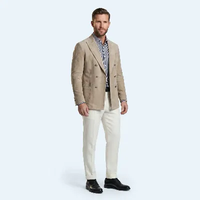 Jacket Barga suede unlined Ivory - 8721399463918 1