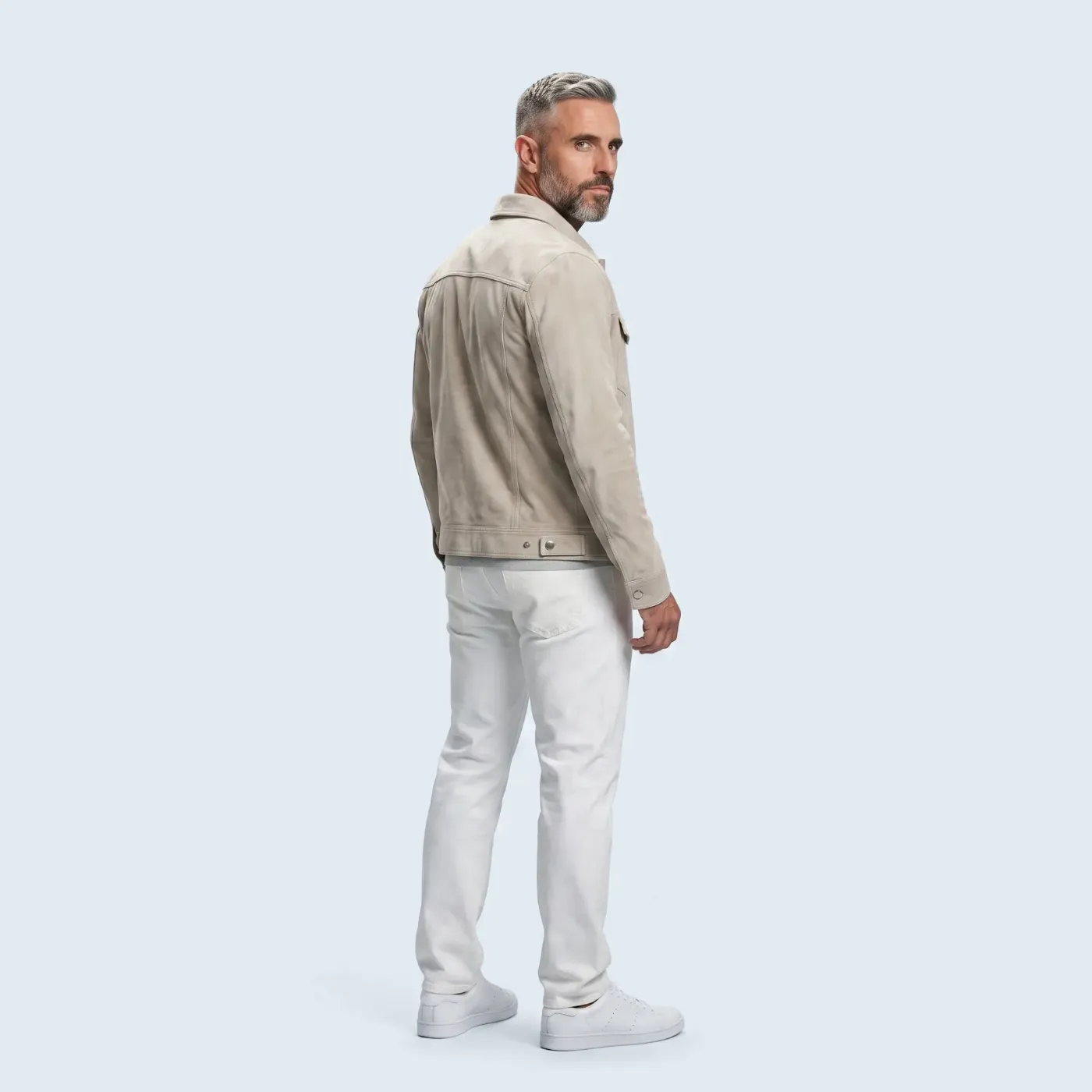 Neapolitan Suede Trucker Jacket