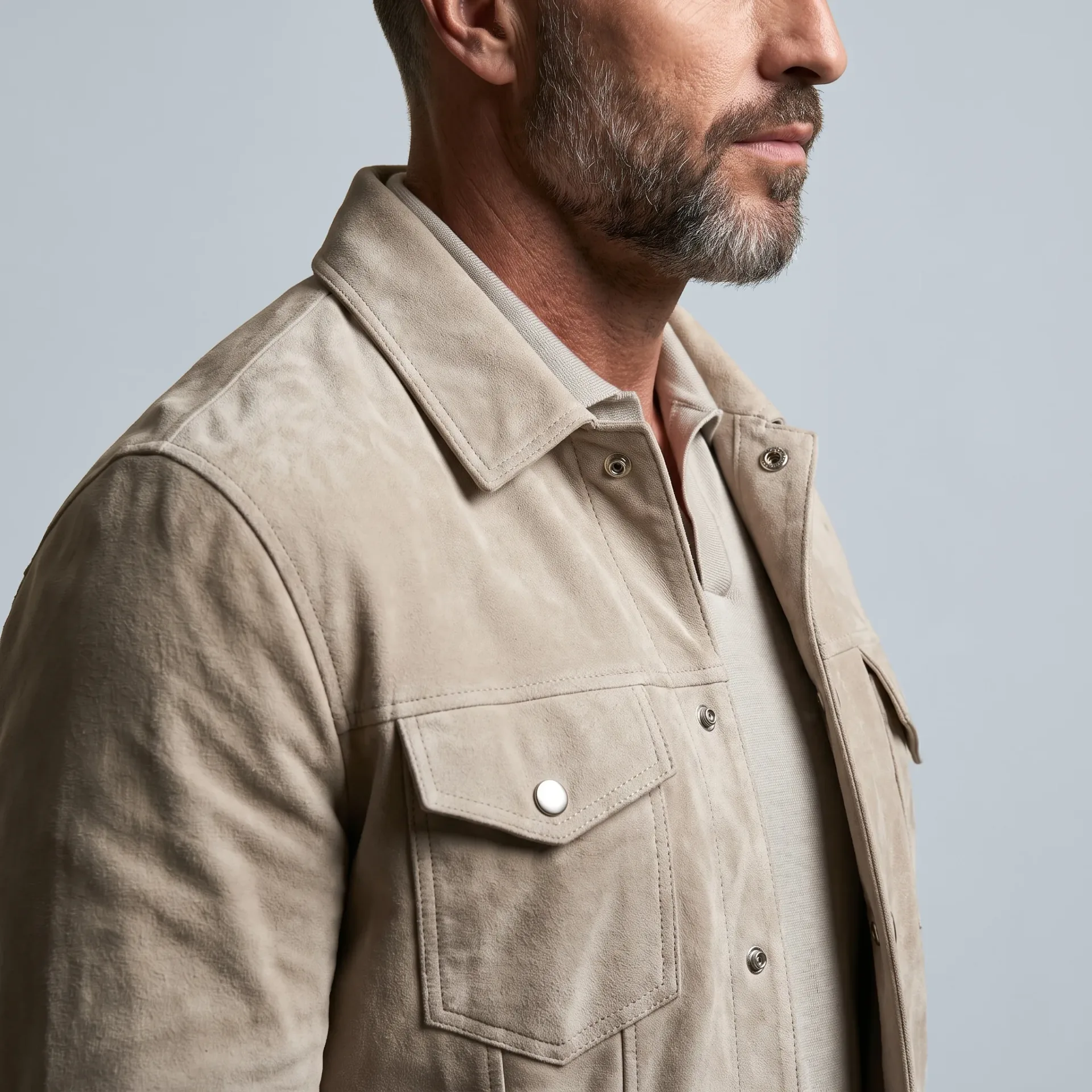 Neapolitan Suede Trucker Jacket