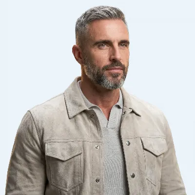 Jacket Rome suede Cool Grey - Rome grijs   2