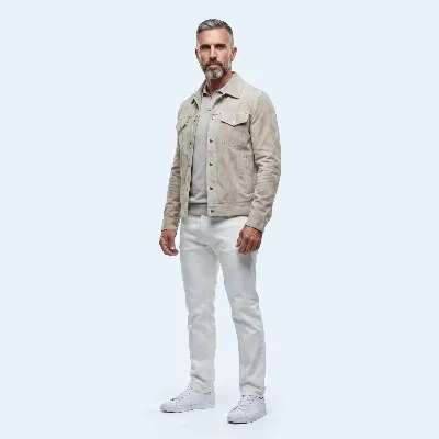 Jacket Rome suede cool grey - Rome grijs   1