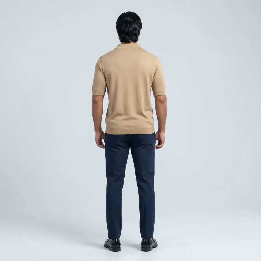 Polo Sacile warm sand 100% silk  - 8721399460405 1