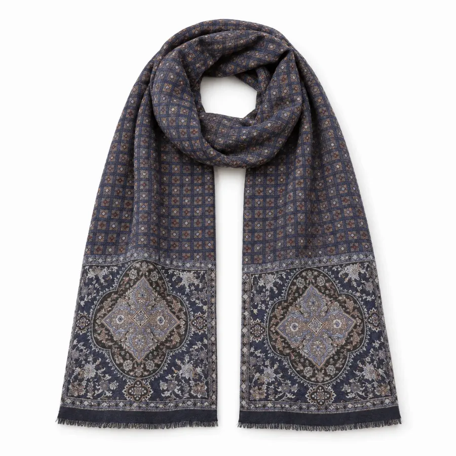 Wool Printed Scarf - scarf 12
