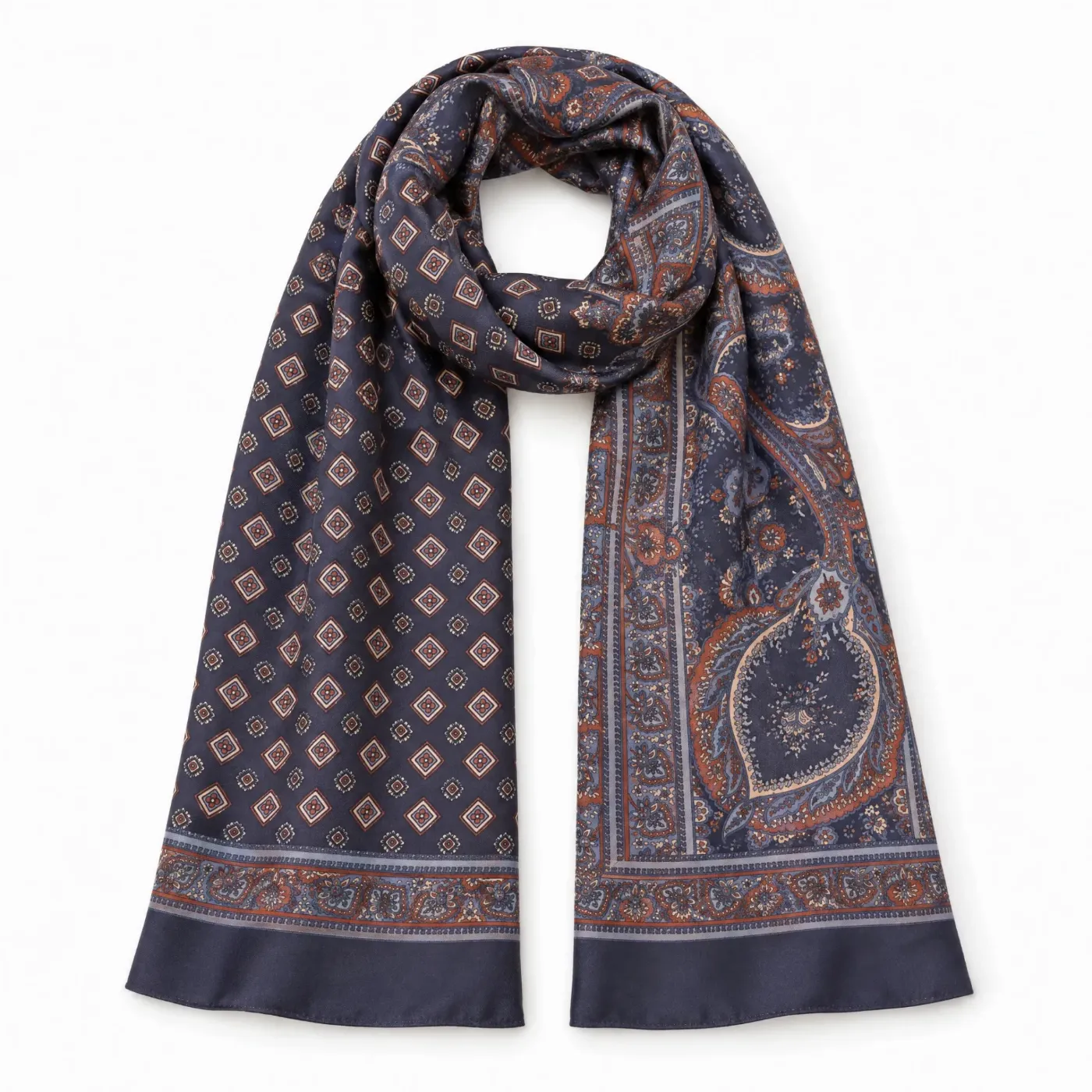 Silk Double Printed Scarf