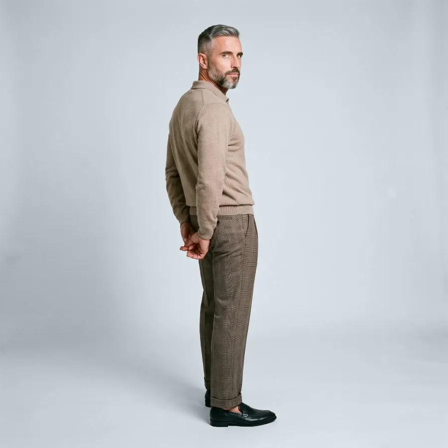 Cariaggi Cashmere Polo - Cariaggi Cashmere Polo Taupe 8721399462508 2